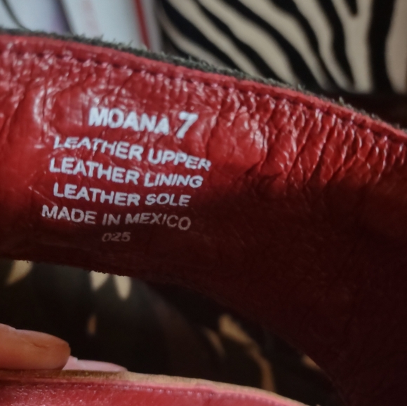 Freebird Dark Brown Leather Ankle Strap Flats - Picture 7 of 9